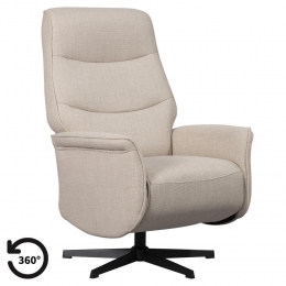 LeenBakker-RelaxfauteuilBoaz-ElektrischVerstelbaar-Zand-Stof-Beige-49x50x111Cm