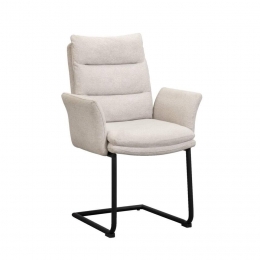 LeenBakker-EetkamerstoelEvi-Zand-Stof-Beige-64x645x97Cm