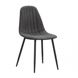 LeenBakker-EetkamerstoelVince-Antraciet-Stof-Grijs-565x435x88Cm