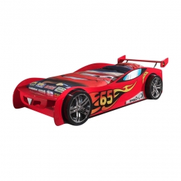 25korting-LeenBakker-VipackAutobedLeMans-66x111x246Cm-KunststofMDF-Rood