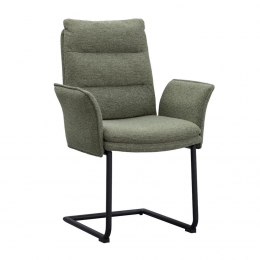 LeenBakker-EetkamerstoelEvi-Stof-Groen-64x645x97Cm