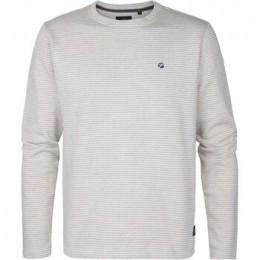 SweaterPetrolIndustriesTruiBluewaveStreepEcru