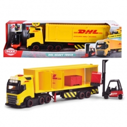 DickieToysVrachtwagenDhlMetHeftruckMetLichtEnGeluid