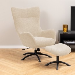 BendtDraaifauteuilKeatonmetvoetenbankje-Beige