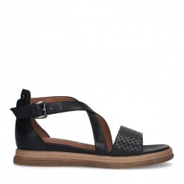 Zwartelerensandalen