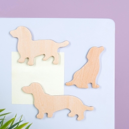 Houtendierenmagnetensetvan3-Hond