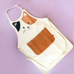 Katkeukenschort-Calicogekleurd