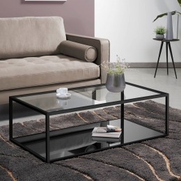 KaveHomeSalontafelBlackhillGlasmetzwartframe110x60cm-Vierkant
