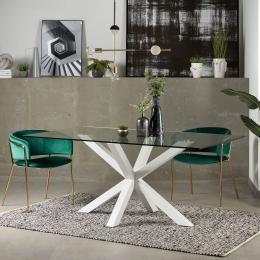 KaveHomeglazeneettafelArgometwitonderstel160x90cm-HoutTransparant