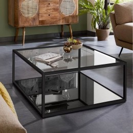 KaveHomeSalontafelBlackhillGlasmetzwartframe80x80cm-Vierkant