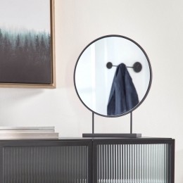 KaveHomeSpiegelLibia45x36cm-Zwart-Rond