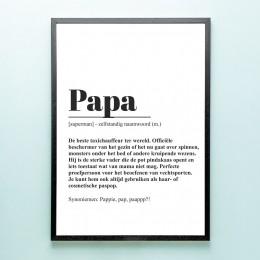 GepersonaliseerdeposterWoordenboekpapaA2formaat
