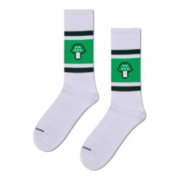 HappySocksMushroomStripeSneakerSockActie