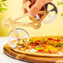 Houtenfietspizzasnijder