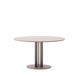 KaveHomeRondeTuintafelSedalisAluminium120cm-Taupe