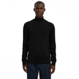 TruiSelectedNoosTrayRollNeckKnit-Black