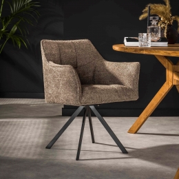 LifestyleFurnEetkamerstoelThandieBouclDraaibaar-Boucletaupe