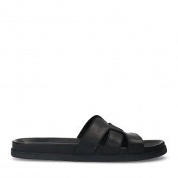 Zwartelerenslippers