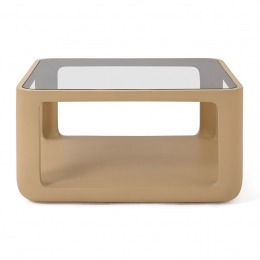 JesperHomeSalontafelYobekoMudstonetextuurenglas80x80cm-Beige