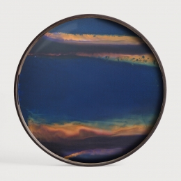 EthnicraftRondDienbladTribalQuest48cm-Indigo