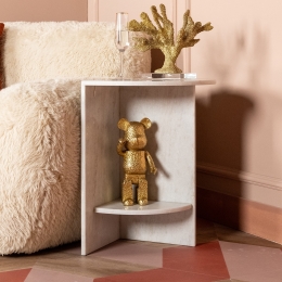 RichmondBijzettafelLanskyMarmer51x35cm-Beige