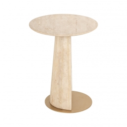 RichmondRondeBijzettafelKiboMarmer45cm-Beige