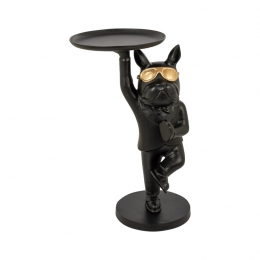 RichmondBijzettafelBullie65cm-ZwartGoud-Rond