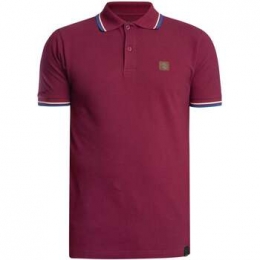 PoloShirtKorteMouwTrojanDriekleurigpiqupoloshirtmetpunt