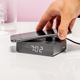 Wekkermetsmartphonelader-Donkerhout