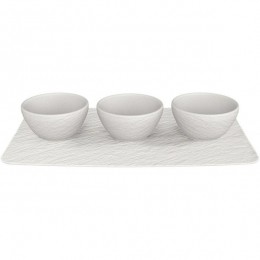 VilleroyBochManufactureRockBlancServeerset4delig