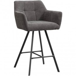 LeenBakker-BarkrukClint-Antraciet-StaalStof-Grijs-60x585x97Cm