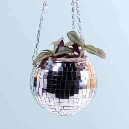 Hangendediscobalbloempot