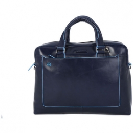 AktetasPiquadroTRACOLLAPELLEBLU