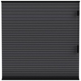 LeenBakker-FenstrPlissgordijnTorontoDubbel25mmLichtdoorlatend-15021-Polyester-Zwart-120x10x10Cm