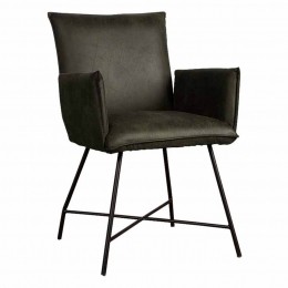 TowerLivingEetkamerstoelTrofametarmleuning-groen