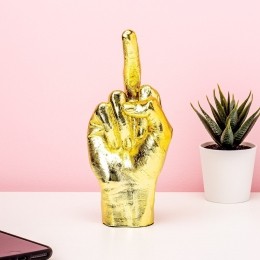 MiddelvingerBeeld-Goud