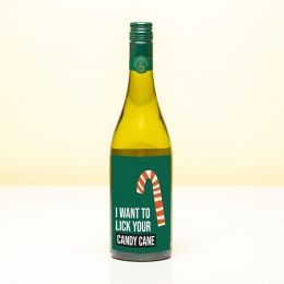WijnfleskerstIwanttolickyourcandycane-WitSauvignonBlanc