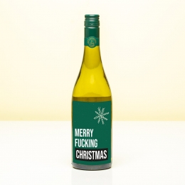 WijnfleskerstMerryfuckingChristmas-WitSauvignonBlanc