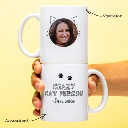 GepersonaliseerdeMokCrazyCatPerson