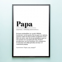GepersonaliseerdeposterWoordenboekpapaA2formaat