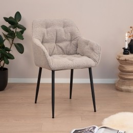 SohomeEetkamerstoelMillyBoucl-Beige