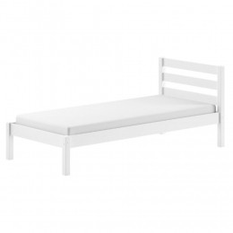 25korting-LeenBakker-EenpersoonsbedPino90x200cm-MassiefDennenhout-MDF-Wit-211x975x844Cm