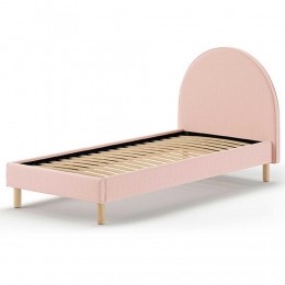 25korting-LeenBakker-VipackBedMoon-90x200Cm-Stof-Roze-212x97x107Cm