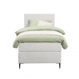 25korting-LeenBakker-BoxspringLivEgaal-Ecru-90x200Cm-SlankePoot-Stof-Crme