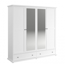 25korting-LeenBakker-KledingkastMargaux-202x1995x53Cm-Spaanplaat-Wit