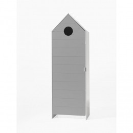 25korting-LeenBakker-VipackKledingkastCasimi1Deurs-1715x576x37Cm-MDF-Grijs