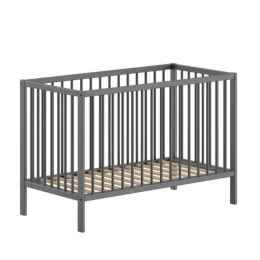 25korting-LeenBakker-VipackBabybedDino-60X120Cm-Verstelbaar-AntracietDennen-Hout-Grijs-1244x654x844Cm