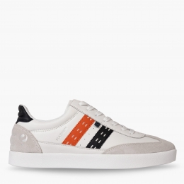 HerenSneakerPlatinumWitDonkerblauwOranje