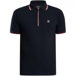 PoloShirtKorteMouwTrojanOttomanRibZipPoloshirt