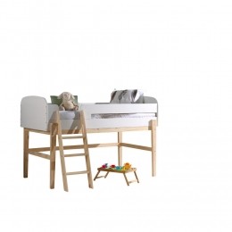 25korting-LeenBakker-VipackHalfhoogslaperKiddy-2044x1294x120Cm-MDFGrenenhout-Wit-2044x1294x120Cm